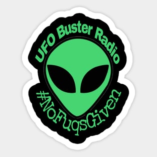 UFO Buster Radio - #NoFuqsGiven Alien Sticker